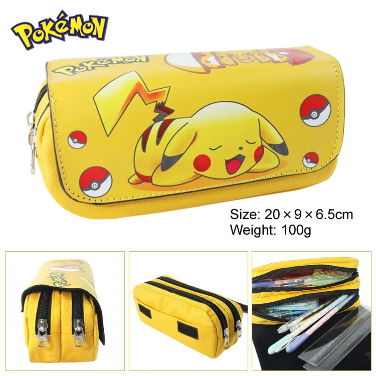 Pet Cartoon Pencil Case & Wallet Set – Large Capacity 2-Zipper Double-Layer Stationery Pouch with Coin Purse, Multi-Functional School Supply Bag for Kids